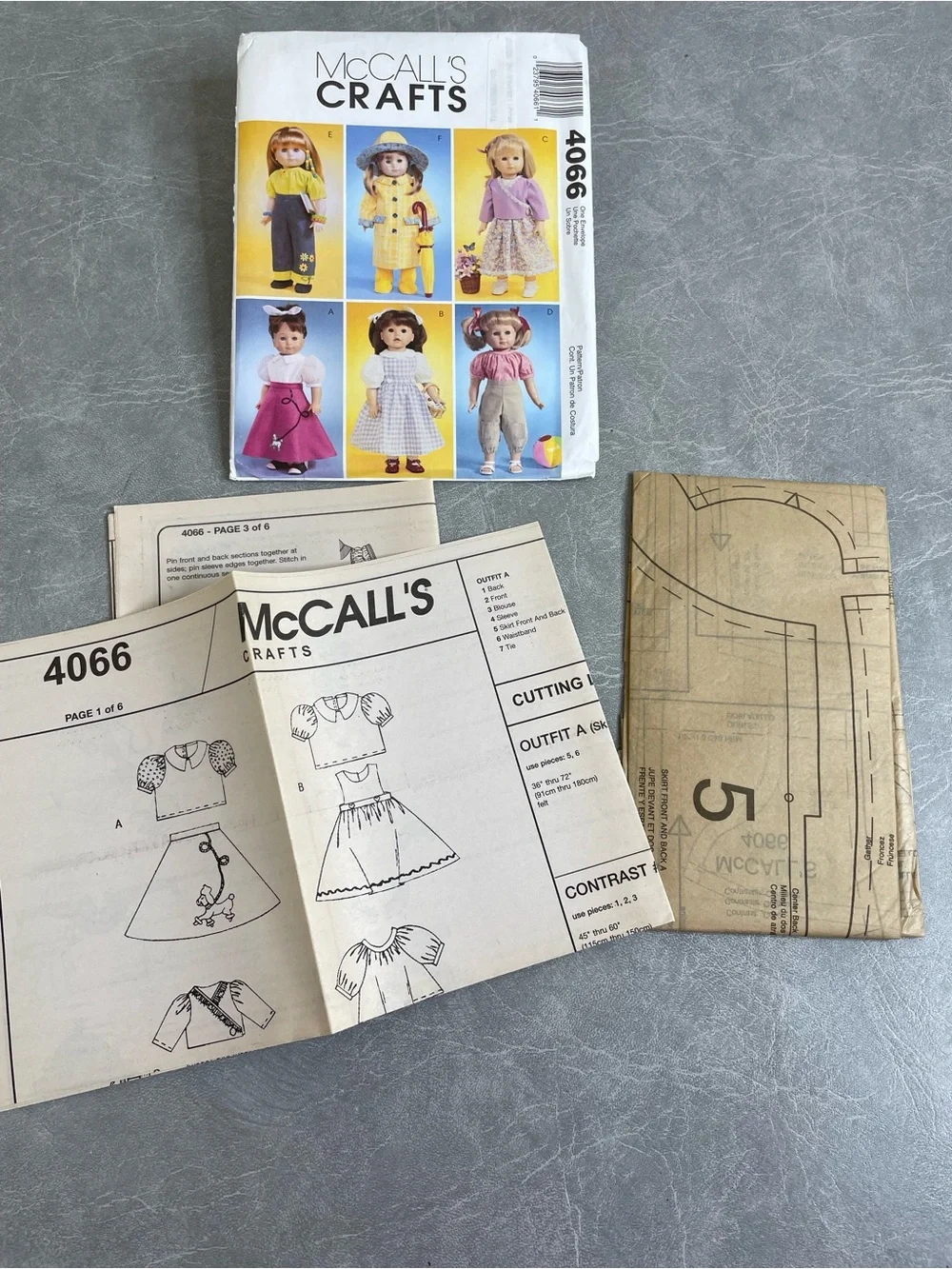 Vintage McCall's & Simplicity 18” Doll Clothes Pattern Pack #4066, M5019, & 4347